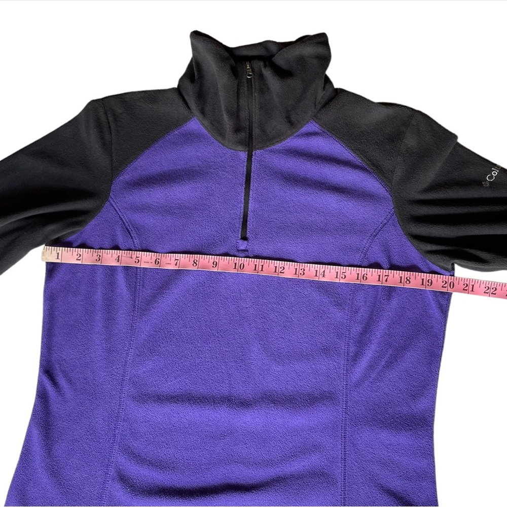 Columbia Women's Color Block Purple/Black Fleece 1/4 Zip Up Jacket Size Large - Picture 10 of 11
